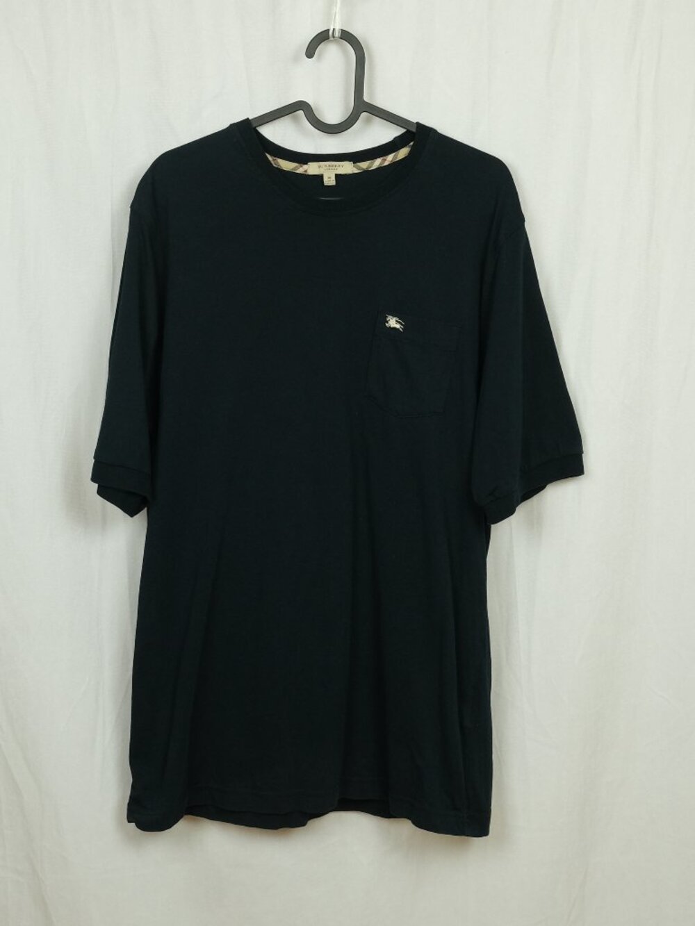 Burberry Knight Cotton T-Shirt Dark Navy Size M Casual Wear